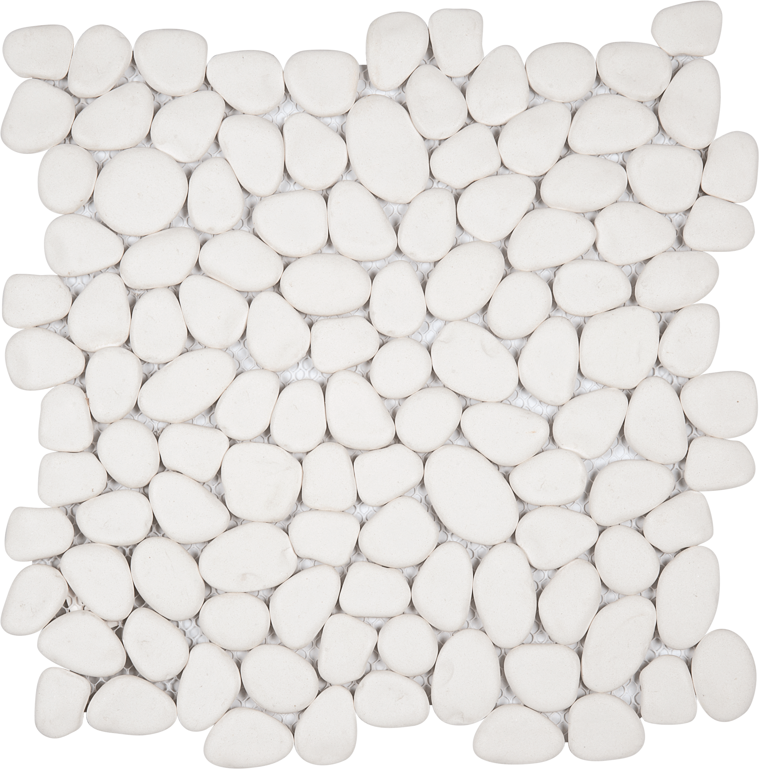 Bati Orient- PIBL12 White Reconstituted Pebble Mosaic Interlocking 12"x12"