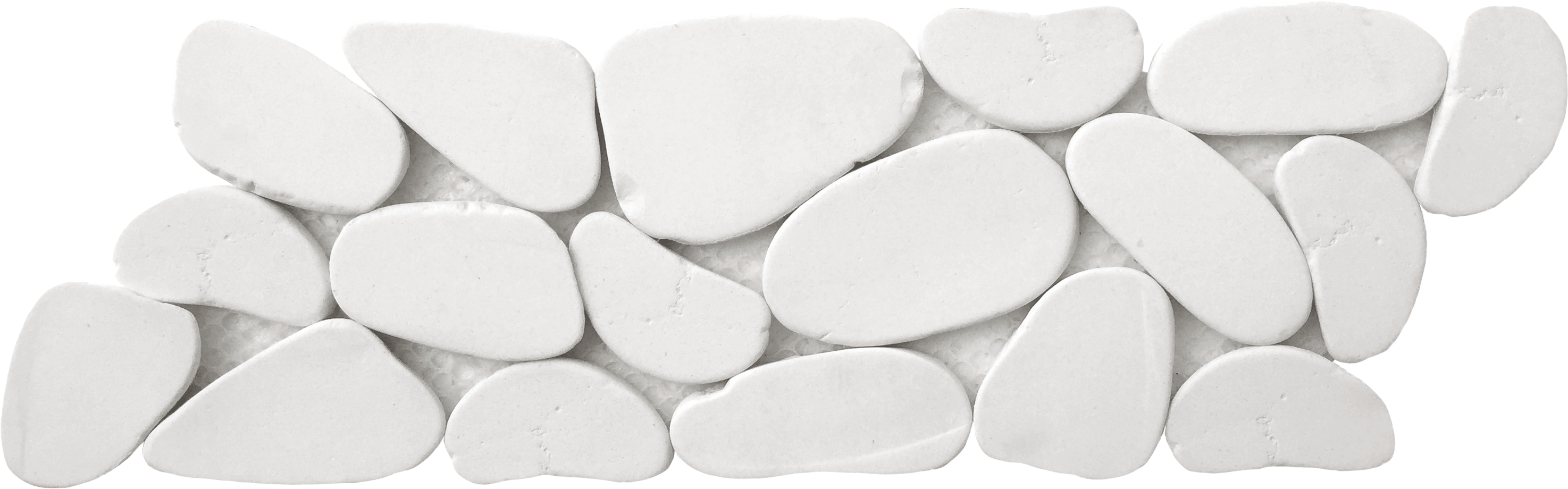 Bati Orient- PIBL19 White Reconstituted XL Stone Mosaic Interlocking 4"x12"