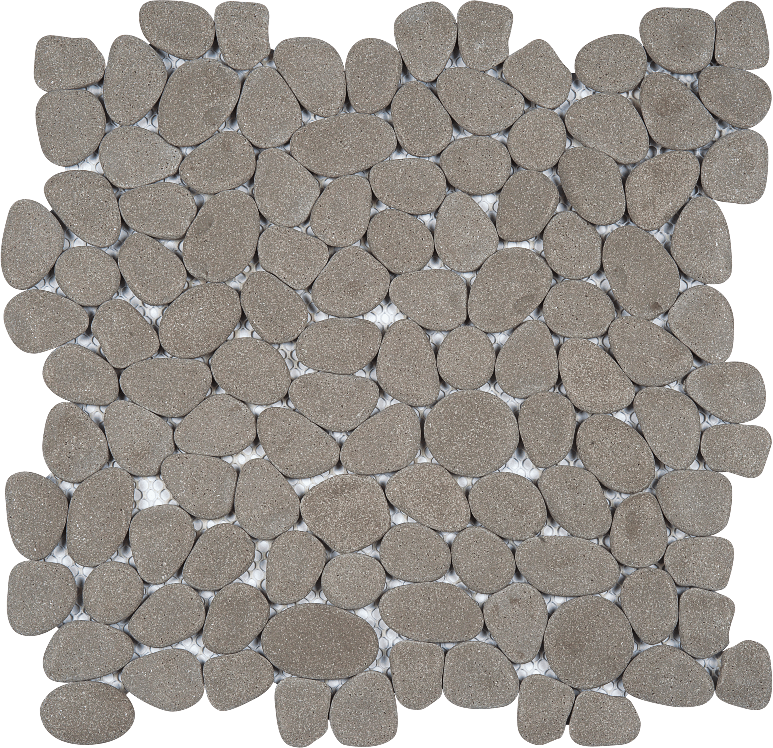 Bati Orient- PIGR28 Grey Reconstituted Pebble Mosaic Interlocking 12"x12"