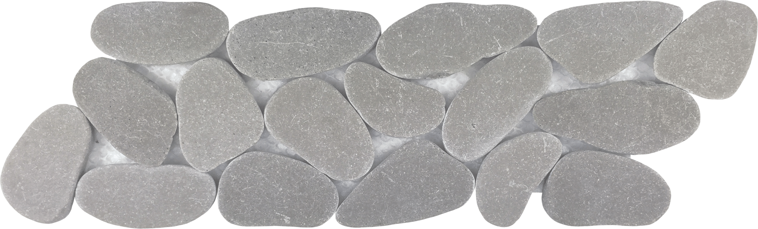 Bati Orient- PIGR35 Grey Reconstituted XL Stone Mosaic Interlocking 4"x12"
