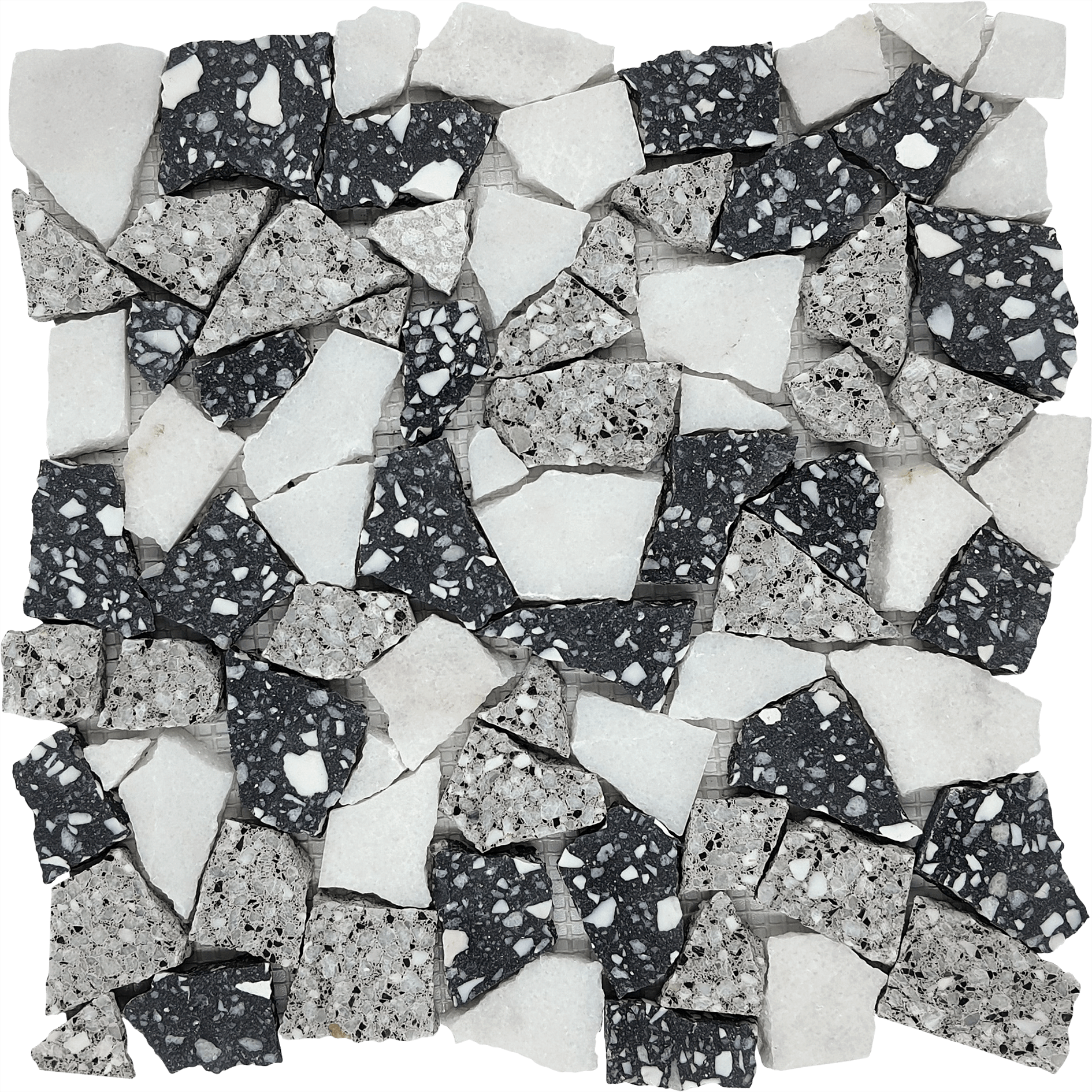 Bati Orient- PIMI42 Mini Opus Terrazzo Marble White Grey Black Mix Mosaic