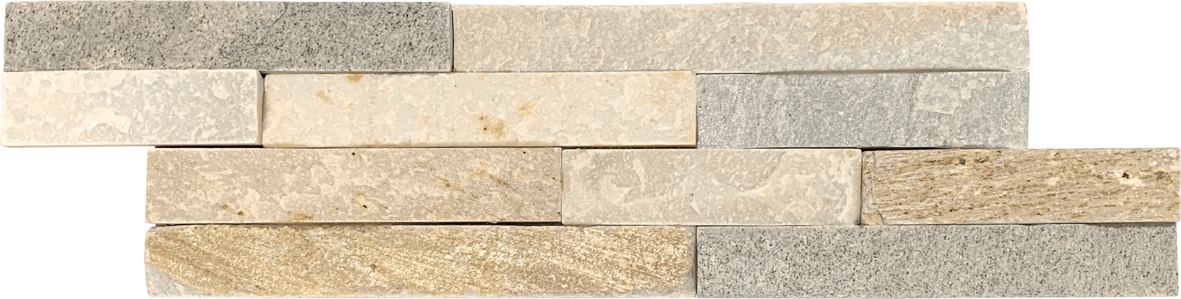 Bati Orient- QUBE23 Grey/Beige Wall Cladding 4"x14"