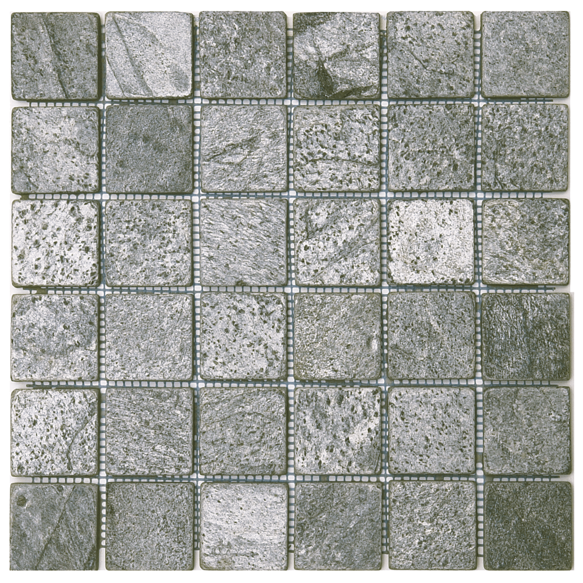 Bati Orient- QUGR01 Silver Grey Matte Quartzite 2"x 2" Mosaic