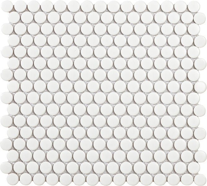 Intermatex- Penny Round White Matte