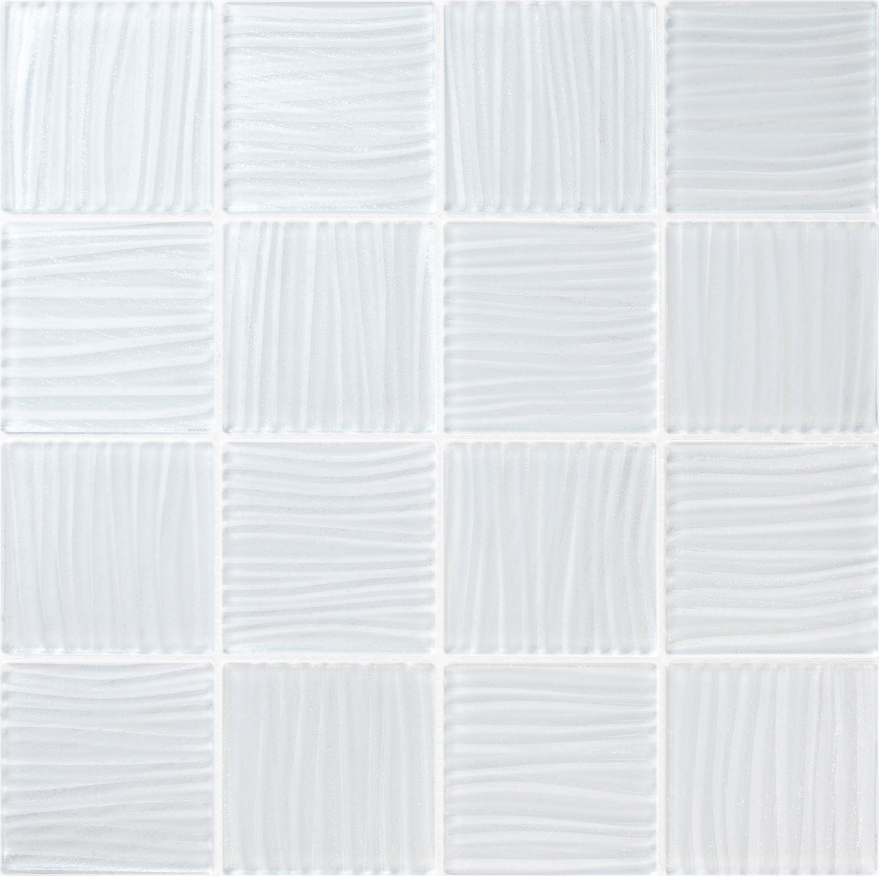 Bati Orient- VEBL63 3"x3" White Glass Mosaic