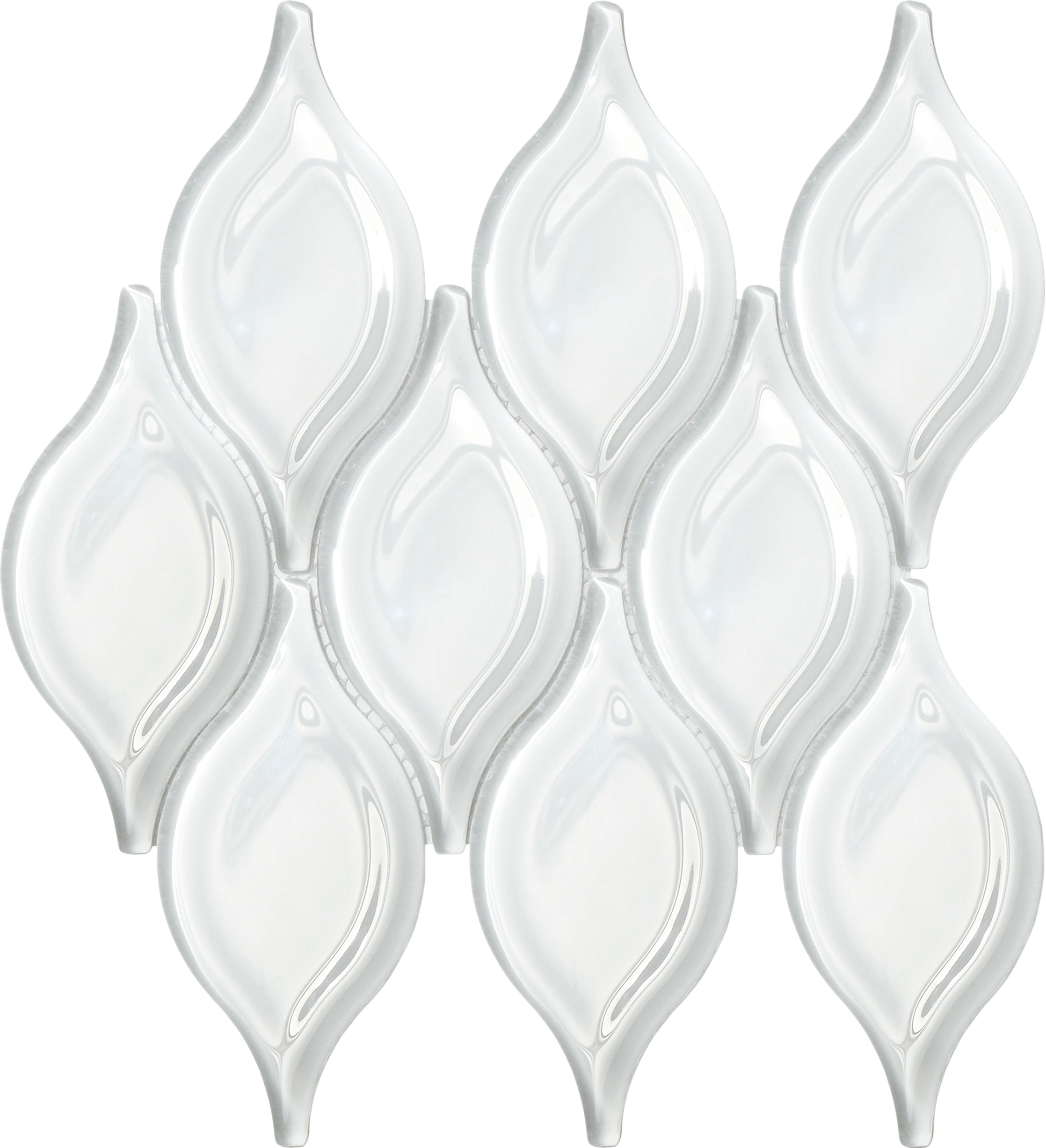 Bati Orient- VEBL64 Glass "Leaves" White Mosaic