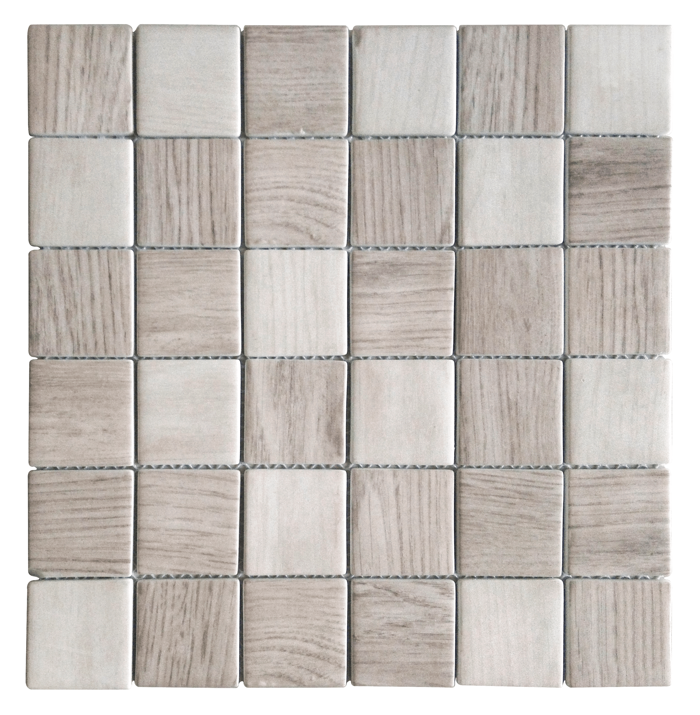 Bati Orient- VEMI134 Wood Look Squares Beige Mix Mosaic