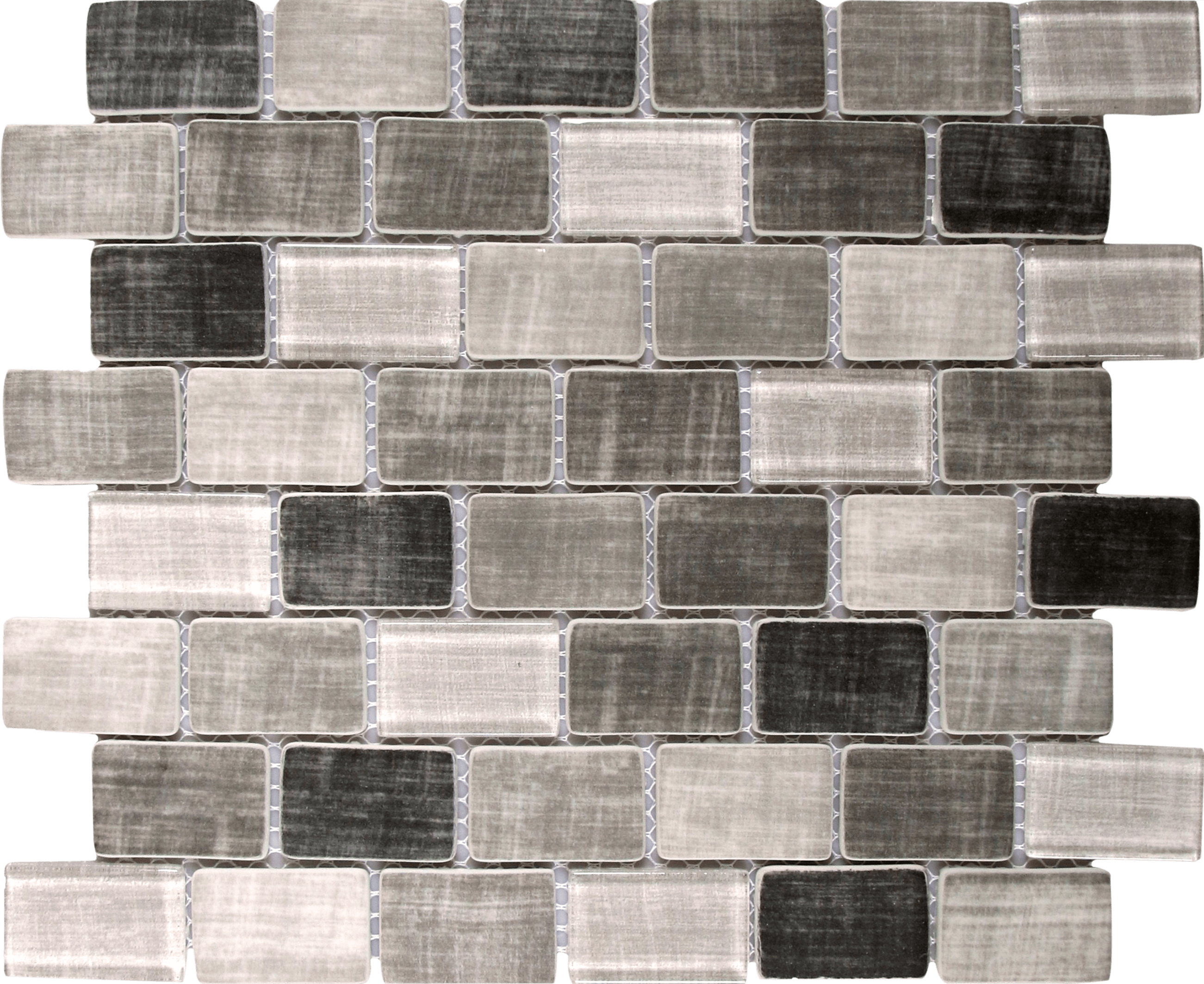 Bati Orient- VEMI152 Fabric Print Brick Grey Matte Mix Mosaic