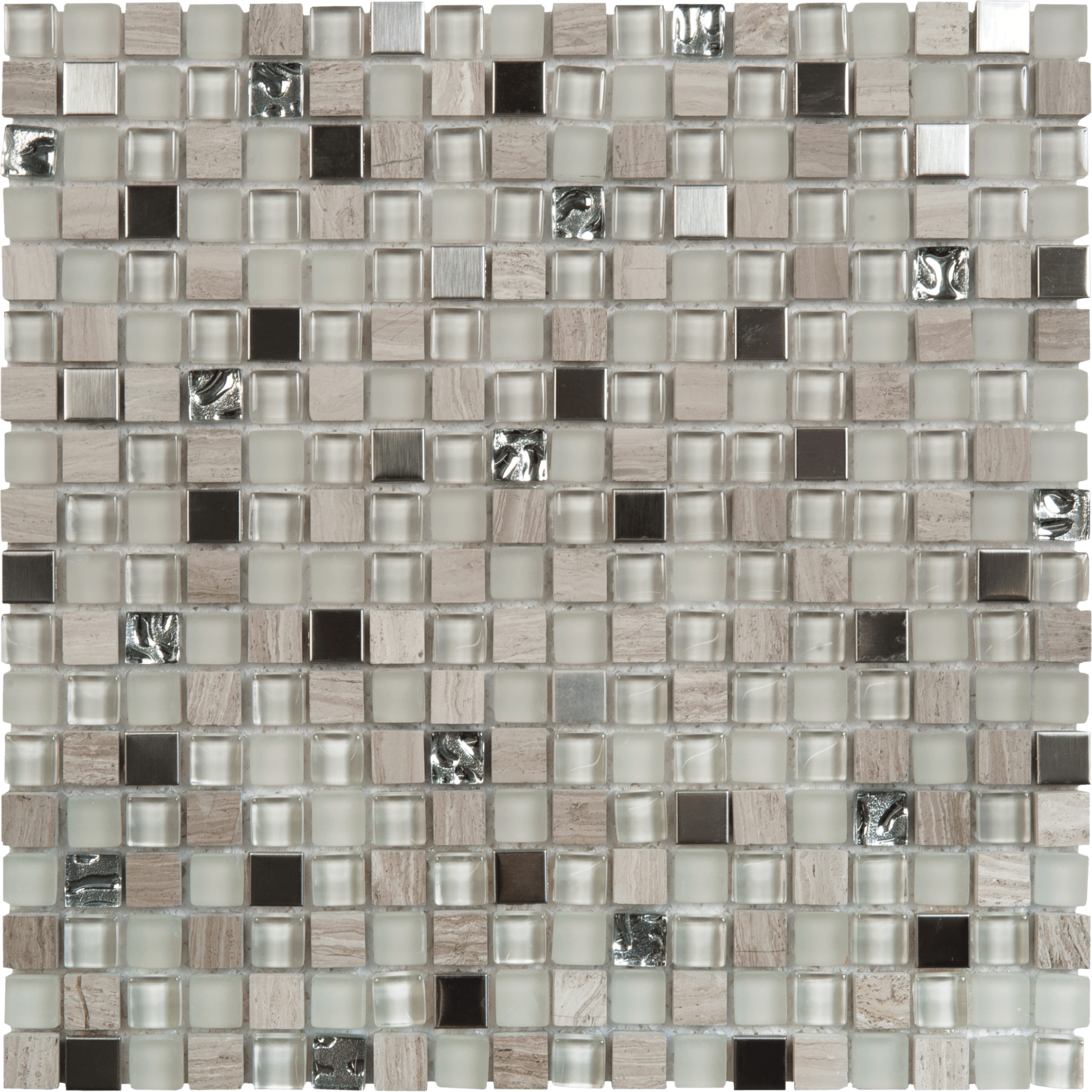 Bati Orient- VEMI27 Mix Steel/Grey Glass Matte-Glossy Mosaic