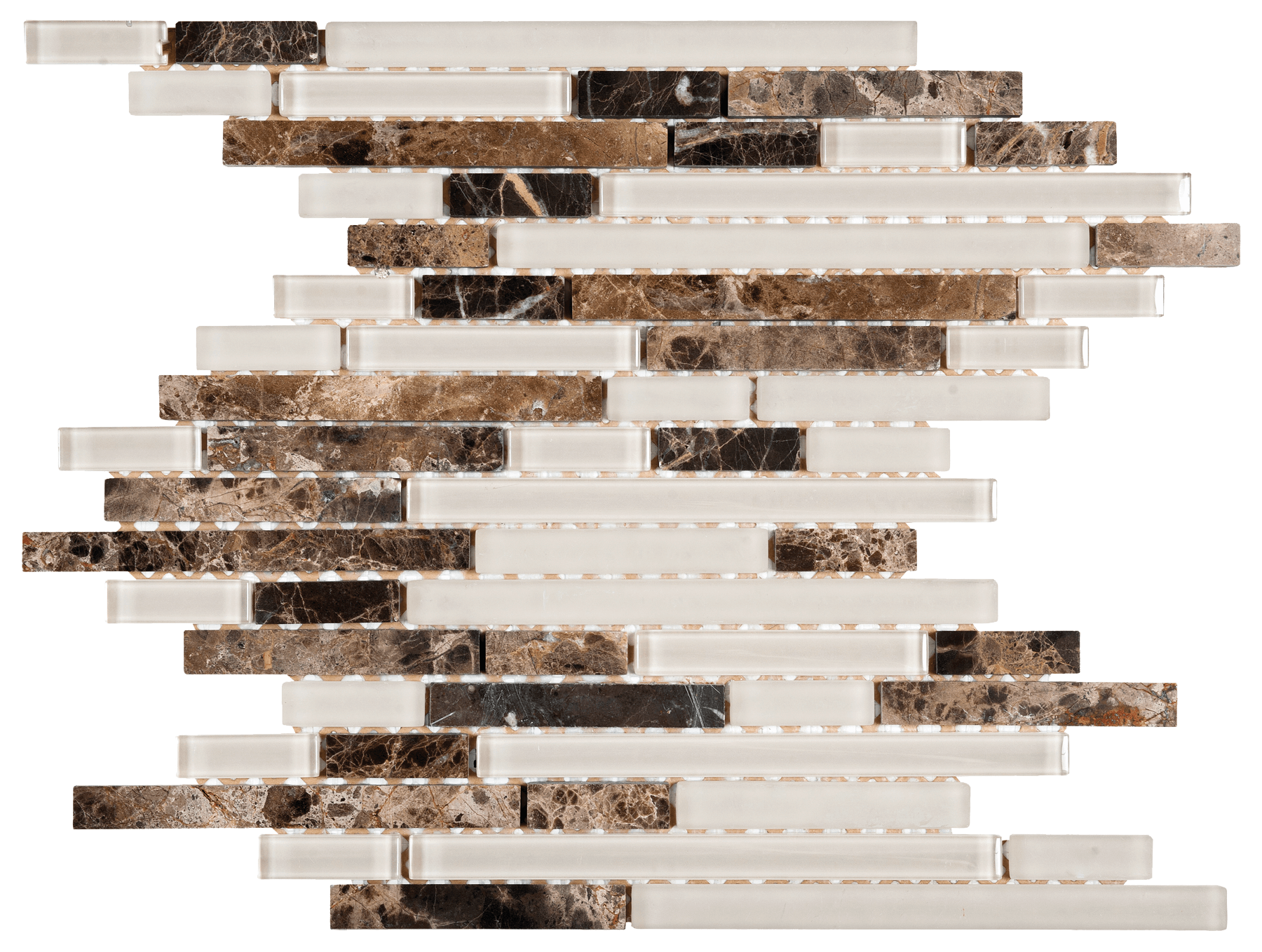 Bati Orient- VEMI90 Brown Marble Glass /Beige Glass Mosaic