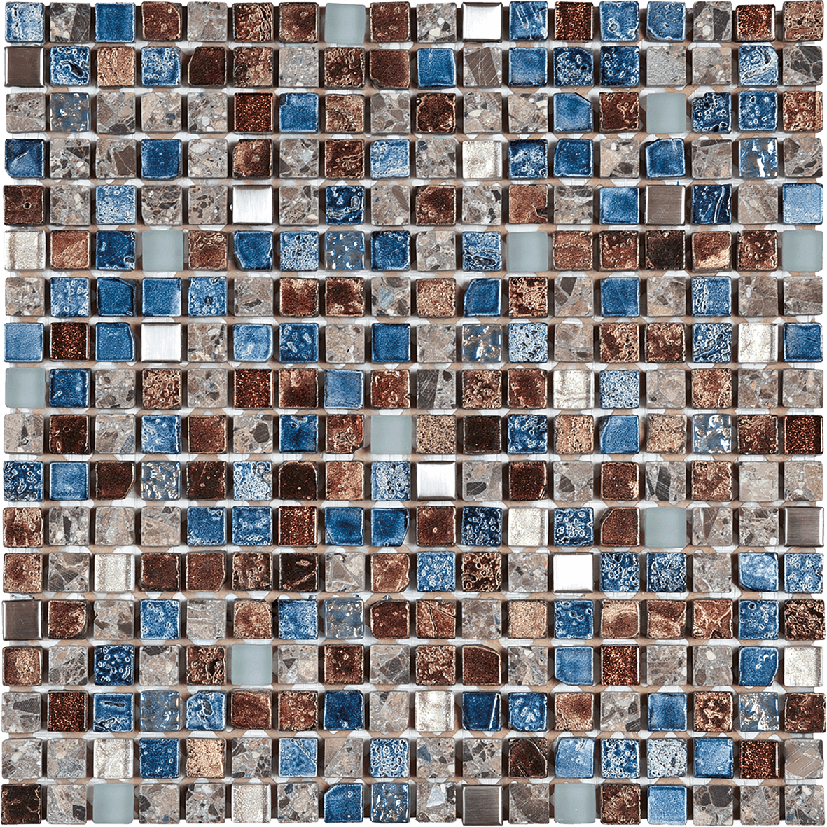 Bati Orient- VEMI93 Mix Blue/Steel/Blue Glass Mosaic
