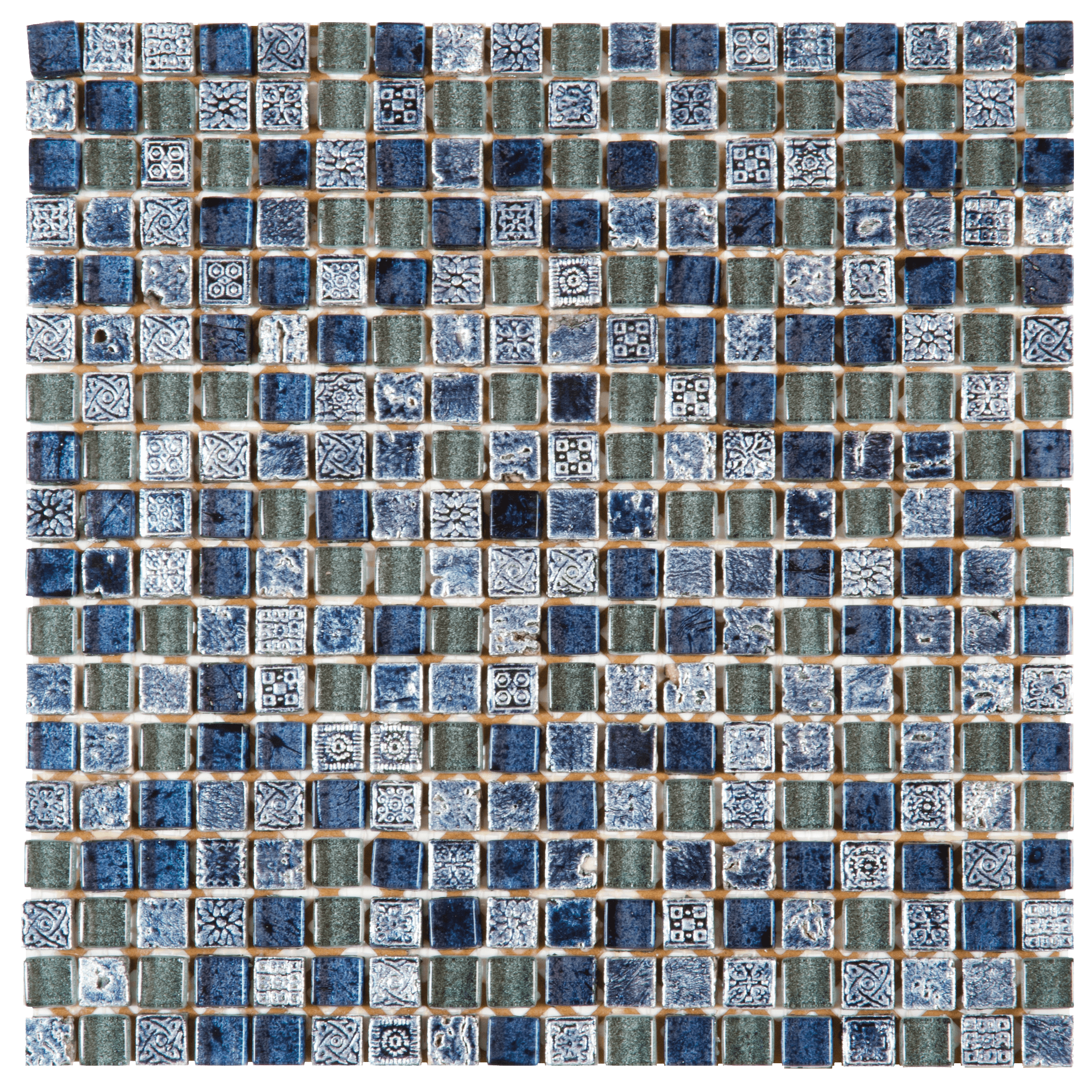 Bati Orient- VEMI98 Blue Glass & Decor Mosaic