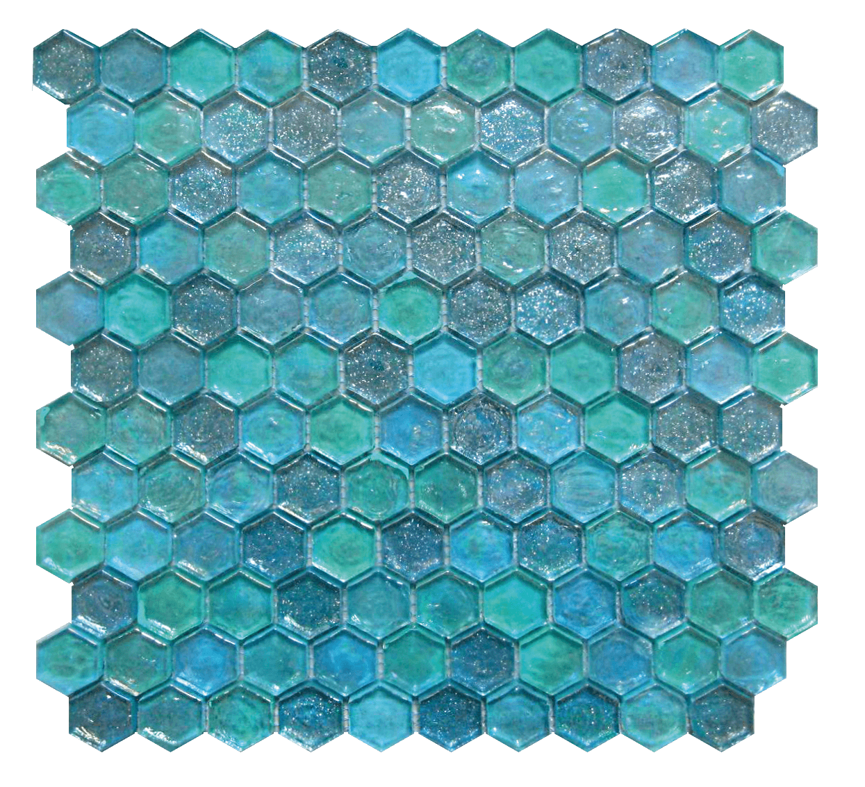 Bati Orient- VEVE40 Hexagon Green Glass Mosaic