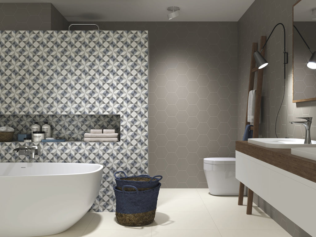 APE Hexagon Slate Grey 8"x8"