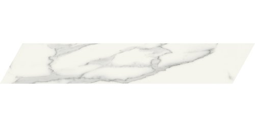 Marca Corona Miniature Scultorea Statuario Vena Argento Chevron 3"x18"