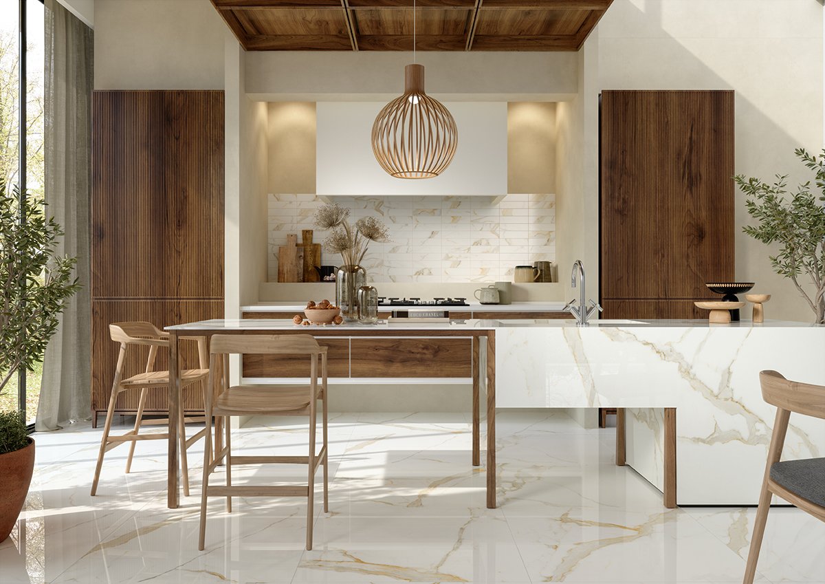 Marca Corona Miniature Scultorea Calacatta Oro Fino 2.5"x9.5"