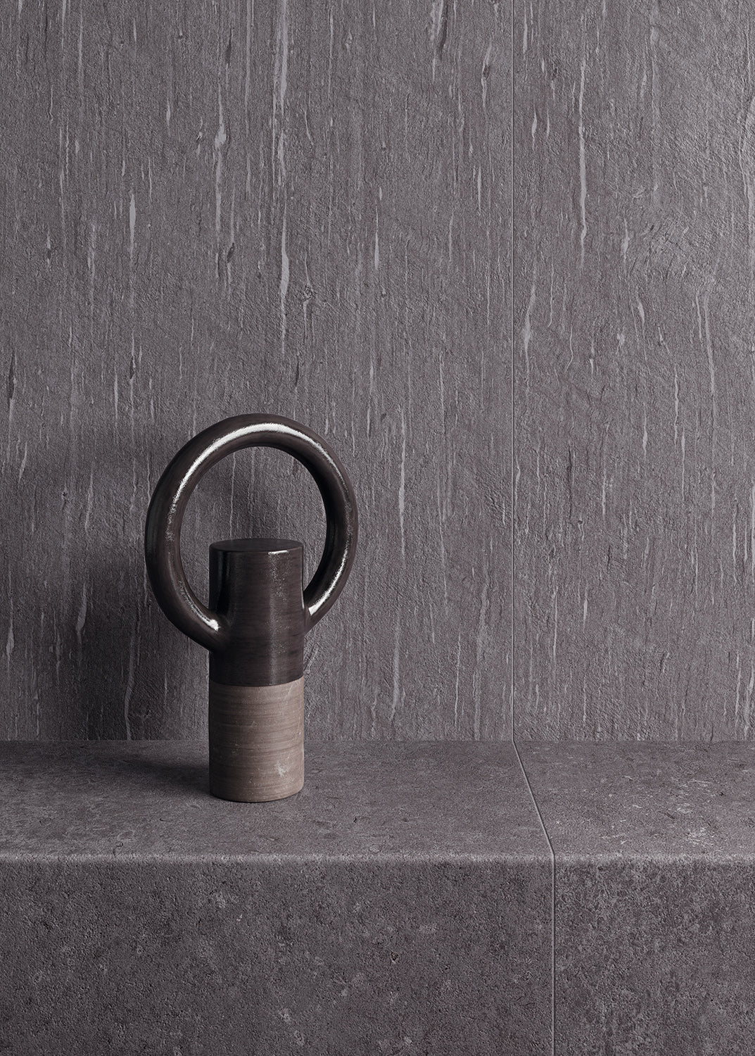 Marca Corona Tide Road (Vein Cut) Graphite 12"x24"