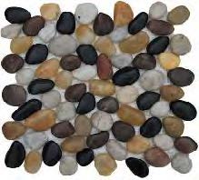 Procida Tile- Perla Multicolor Round Polished River Rock